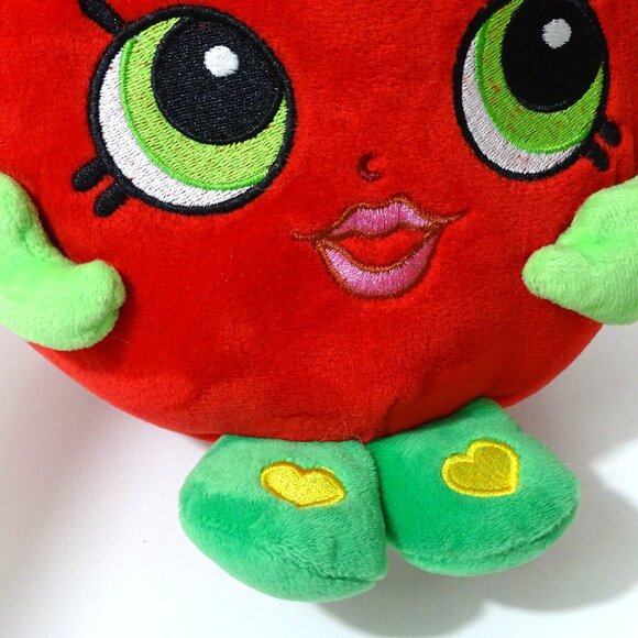 Shopkins Strawberry Kiss Plush Coin Bank Piggy Bank Toy 2013 Red By Moose - Picture 4 of 14